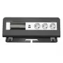 Kindermann CablePort desk de 6 vías 3x Schuko 2x USB-A módulo de conexión de escritorio plata/negro