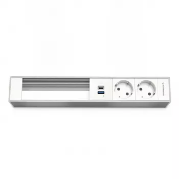 Kindermann Portamódulos de 6 tomas con 2x corriente y USB (7449001332)