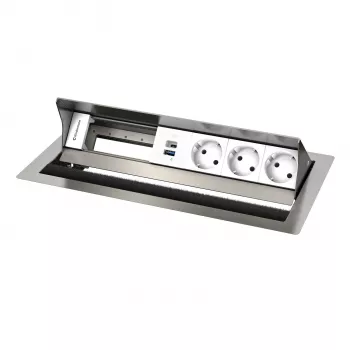 Kindermann CP Standard² VA Panel de conexión de mesa 6 tomas 3x corriente, 1x USB