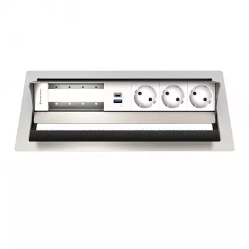 Kindermann CP Standard² VA Panel de conexión de mesa 6 tomas 3x corriente, 1x USB