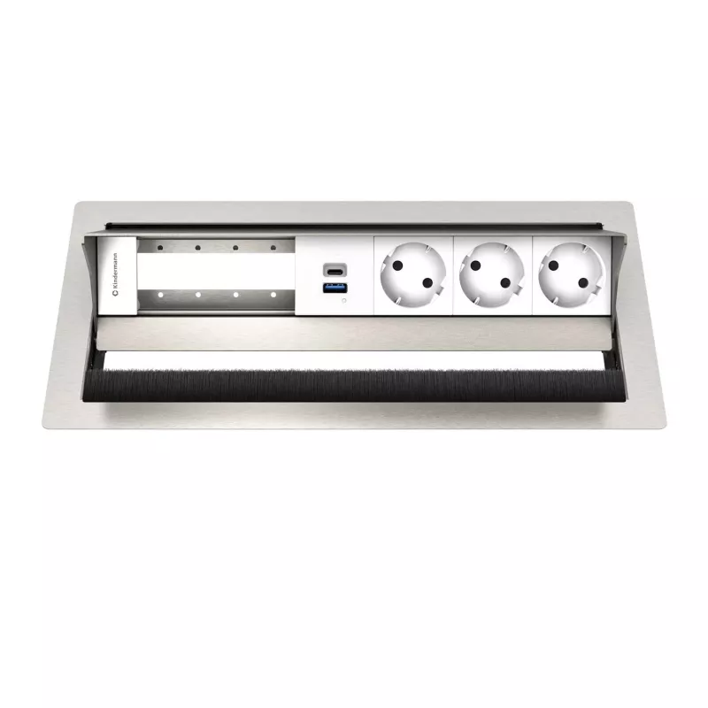 Kindermann CP Standard² VA Panel de conexión de mesa 6 tomas 3x corriente, 1x USB