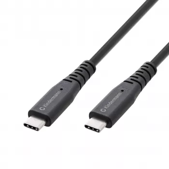 Kindermann Cable USB 4.0 2m USB-C a USB-C - Cable de datos/vídeo/carga - negro