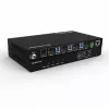 Kindermann KVM Switch 41C - Switch KVM digital de 4 puertos con DVI-D, USB, audio, emulación EDID