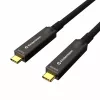 Kindermann Cable USB-C AOC Full Feature 15m Negro