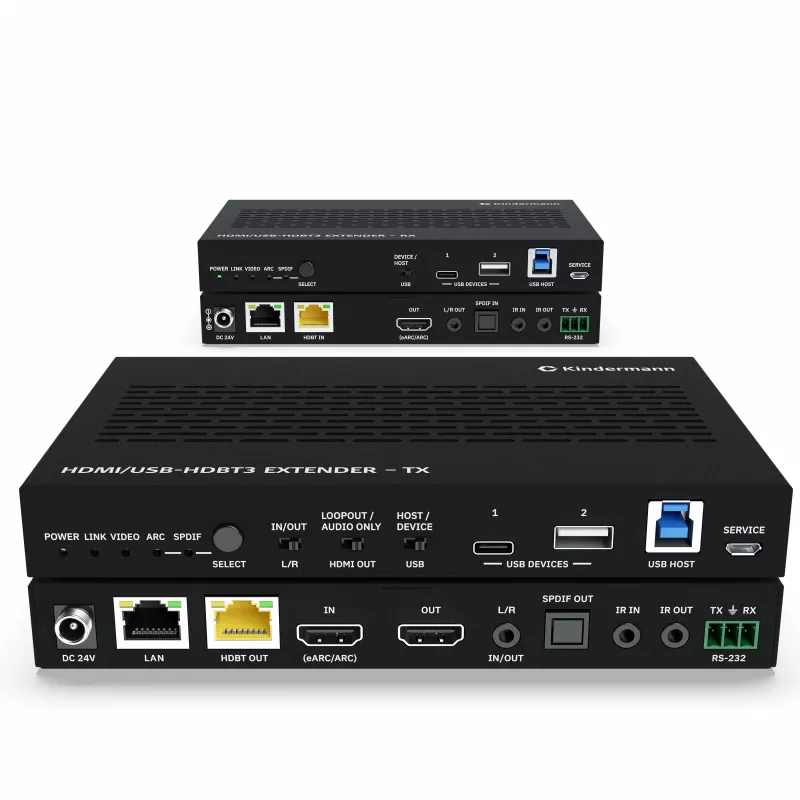 Kindermann Conjunto extensor HDMI/USB-HDBT3 (EHB100V3K)