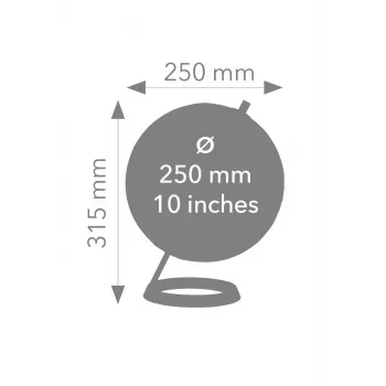 TROIKA Globo 23.5 Degrees (G2507-P2P2/CB) - Pisapapeles globo terráqueo de escritorio, base cromada, 60mm