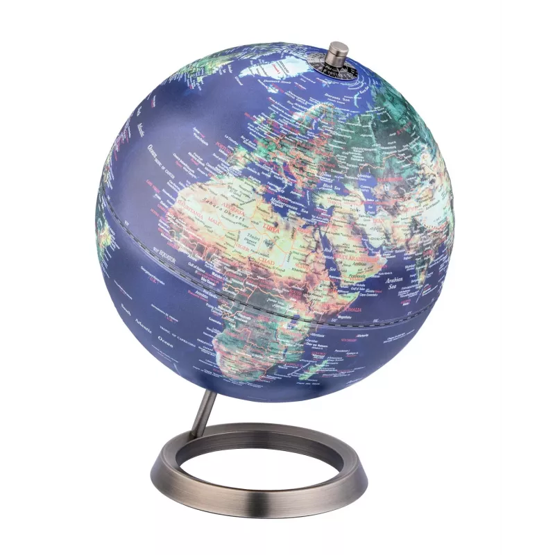 TROIKA Globe 23.5 Degrees (G2507-P2P2/CB) - globo de escritorio pisapapeles, base cromada, 60mm