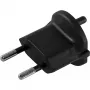 NN Adaptador fijo Suiza Tipo 11 a conector de contorno (CEE 7/17) Negro