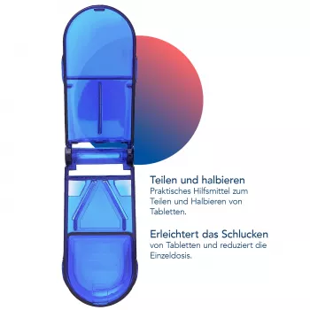Partidor de pastillas First Aid Only azul