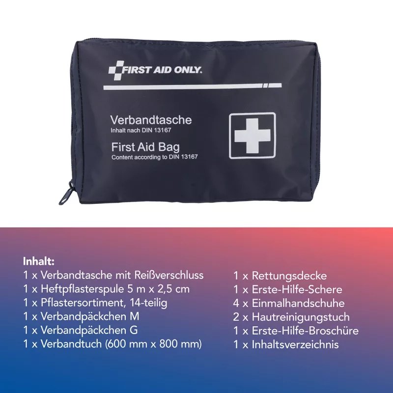 First Aid Only Botiquín de moto DIN 13167 Azul Varios Vendajes
