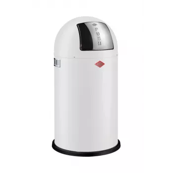 WESCO Pushboy 50L cubo de basura blanco mate