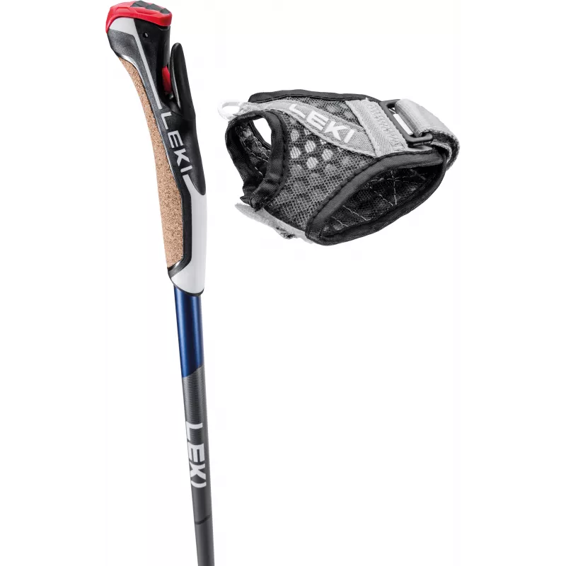 LEKI KIJE Nordic Walking Smart Flash bastón de longitud fija azul 100 cm