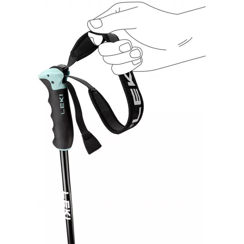 LEKI KIJE NEOLITE AIRFOIL WOMEN bastones de esquí 115 cm azul/blanco