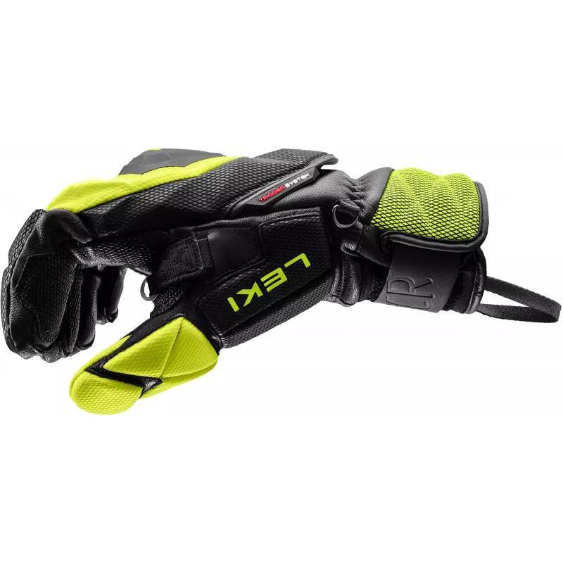 LEKI WCR Venom SL 3D guantes de esquí de competición negro-amarillo talla 7.5