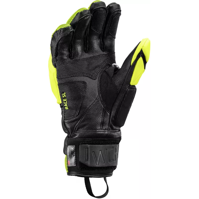 LEKI WCR Venom SL 3D Guantes de esquí de competición negro/amarillo 9.5