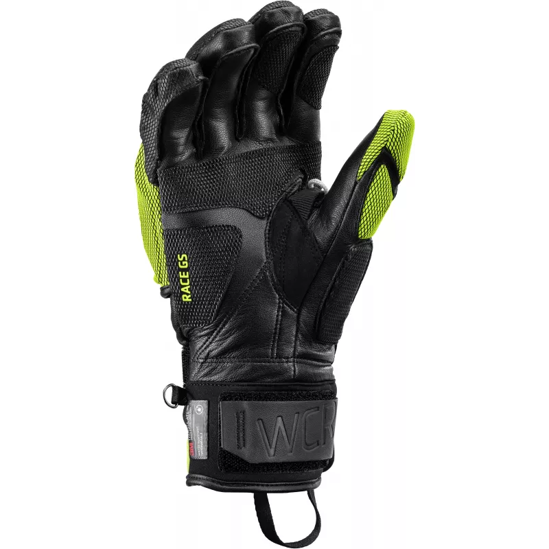 LEKI WCR Venom GS 3D Guantes de esquí de competición 9.5 negro/amarillo hielo