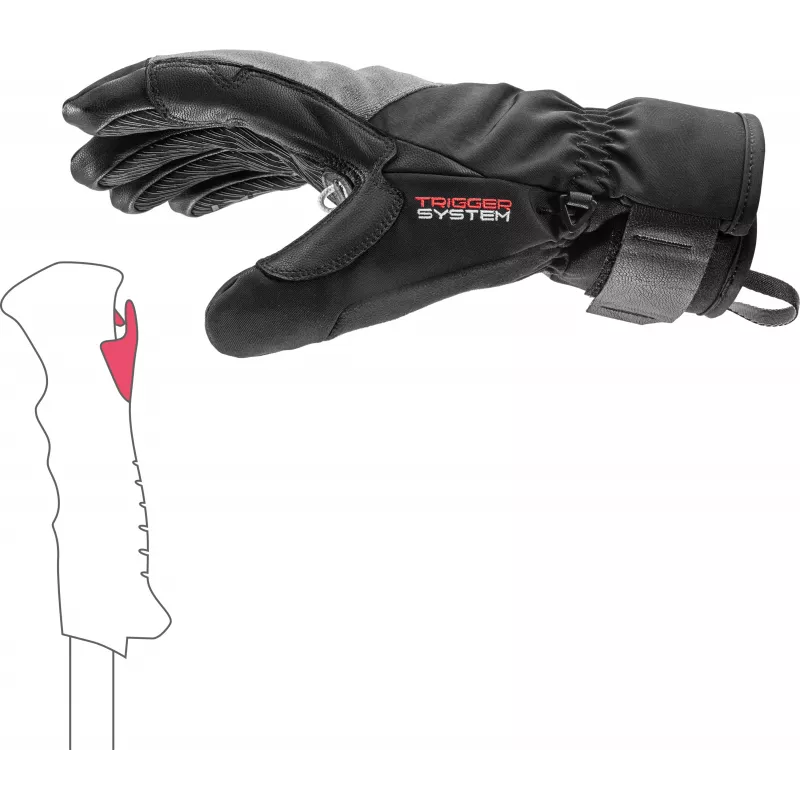 LEKI Pegas 3D GTX guantes de esquí negro-gris talla 9.5