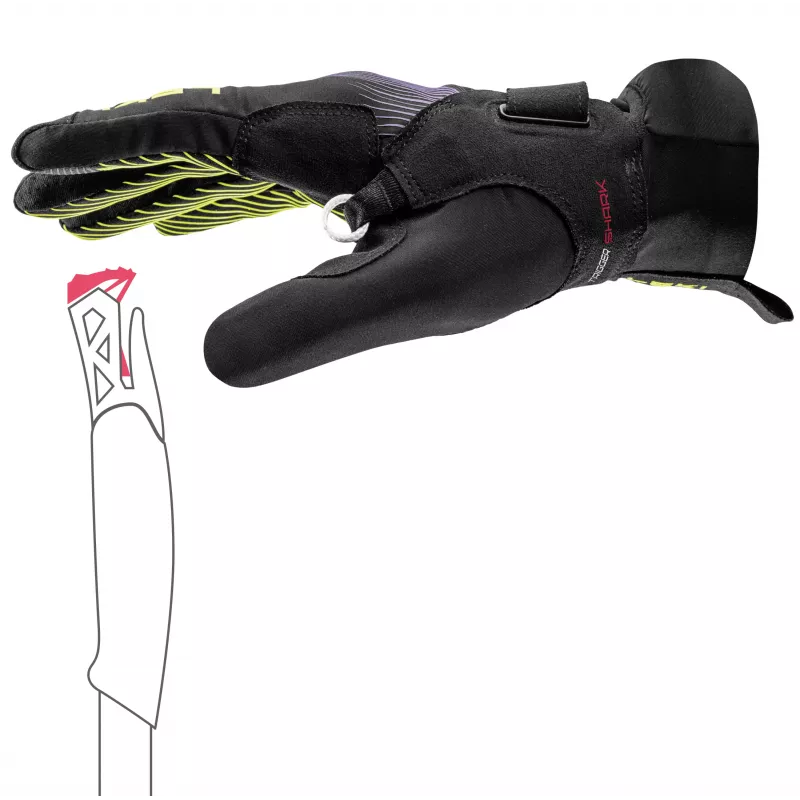 LEKI Ultratrail Storm TR guantes de trail running negro/amarillo/violeta talla 9.0 (L)