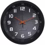 Technoline WT 8972 Reloj de pared - cuarzo - analógico - esfera blanca - marco negro - 25,5 cm