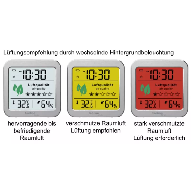 TECHNO LINE WL1020 Estación meteorológica monitor de calidad del aire CO2 temperatura humedad