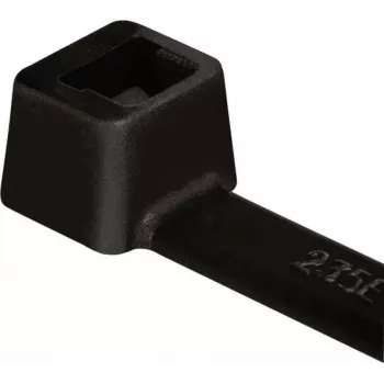 HellermannTyton T80R-W-BK-C1 Bridas, dentadas interiores, serie T, negro, 210 mm x 4,7 mm, 100 unidades