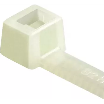 HellermannTyton Bridas con dentado interior serie T, 365mm x 7,6mm, PA66, natural (transparente), 100 unidades (111-14819)