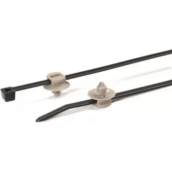 HellermannTyton T50RFT5-PA66HS/PA66 BK/GY 500 Bridas (150-55941)