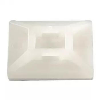 HellermannTyton MB4CA clip para cables blanco 100 uds. (MB4CA-PA66-NA-C1)