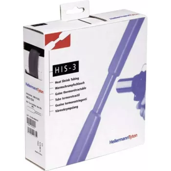 HellermannTyton HIS-3 tubo termorretráctil caja dispensadora 3:1 6 mm/2 mm 5 m negro (308-30600)
