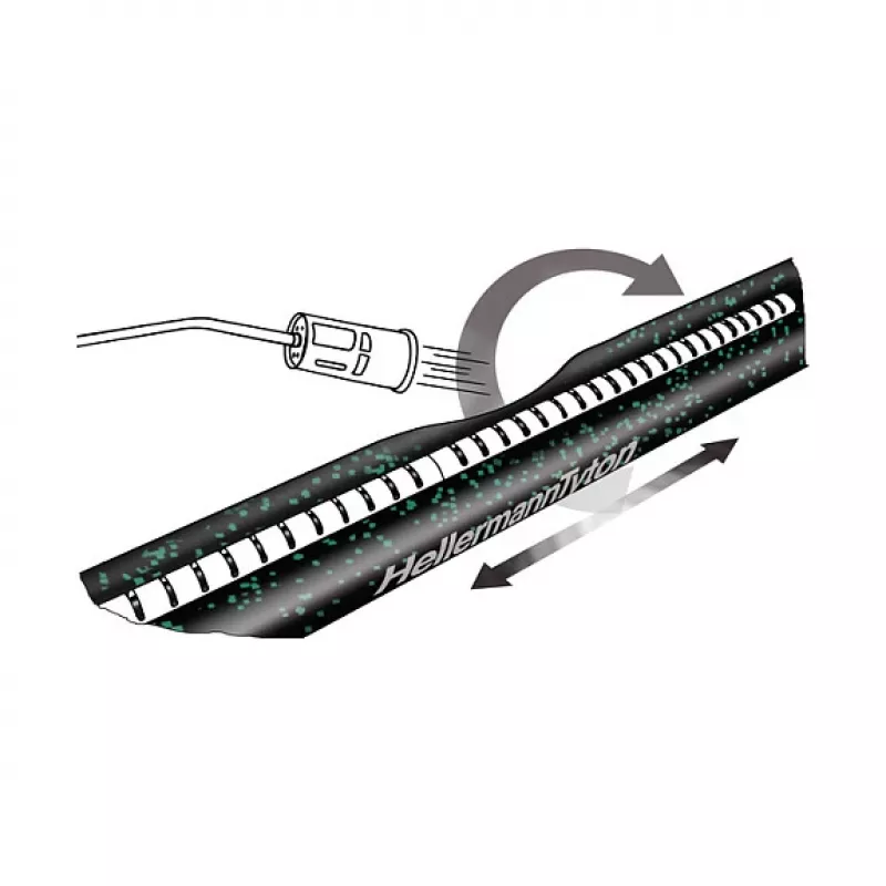 HellermannTyton 450-20001 tubo termorretráctil - negro - 50 cm - 43 mm - 10 mm - 1 ud.