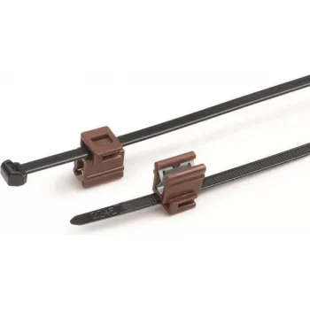 HellermannTyton T50ROSEC4B Brida para cables con clip de borde, 156-01153