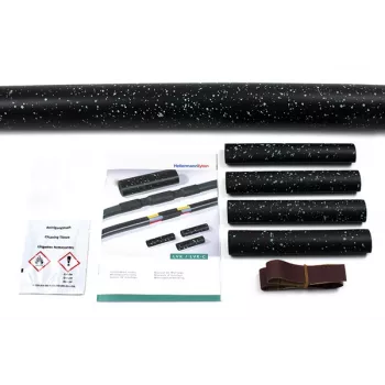 HellermannTyton 380-04005 tubo termorretráctil, negro, poliolefina, 4,8 mm expandido, 3 mm retraído, 70 mm de longitud