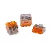 HellermannTyton HCPM-3 conector de cable de inserción directa 3 polos transparente 1-2,5 mm² flexible 0,5-2,5 mm² rígido