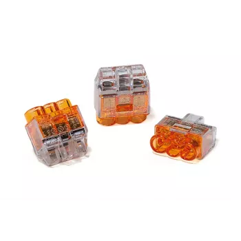 HellermannTyton HCPM-3 conector de cable de inserción directa 3 polos transparente 1-2,5 mm² flexible 0,5-2,5 mm² rígido