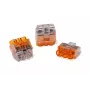 HellermannTyton HCPM-3 conector de cable de inserción directa 3 polos transparente 1-2,5 mm² flexible 0,5-2,5 mm² rígido