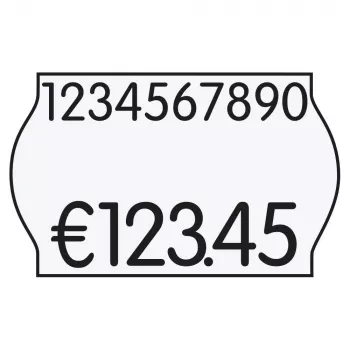 K-D Hermann etiquetas de marcado de precios blanco 18 rollos