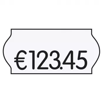 K-D Hermann etiquetas de precios blanco 36 rollos