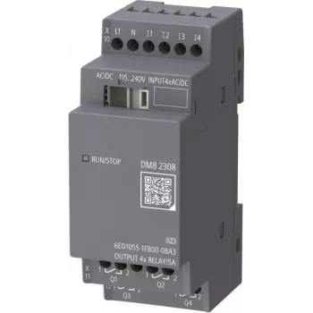 Siemens LOGO! DM8 6ED1055-1FB00-0BA3 módulo de ampliación digital 4DI/4DO relé 115-230V AC/DC
