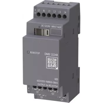 Siemens LOGO! DM8 6ED1055-1MB00-0BA3 módulo de ampliación digital 4DI/4DO relés 12/24V DC