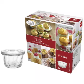WECK tarro de borde redondo Muffin 165ml set de 6