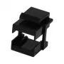 Synergy 21 S215479 Soporte de módulo Keystone para acopladores de fibra LC, negro
