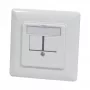 Synergy 21 Soporte de módulo Keystone Caja empotrable para 2 módulos TP Blanco puro 180°