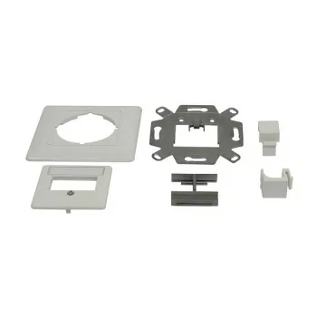 Synergy 21 Soporte de módulo Keystone Caja empotrable para 2 módulos TP Blanco puro 180°