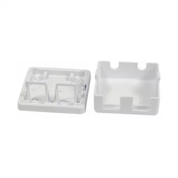 Synergy 21 Caja de módulos Keystone de superficie para 2 módulos TP Blanco puro