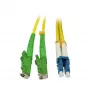 SYNERGY21 Cable de conexión de fibra óptica 2m LSH (E2000 APC) a LC Dúplex OS2 G.657.A2 9/125µm LSZH Amarillo