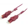 SYNERGY21 Cable de conexión de fibra óptica 15m LC-LC Dúplex OM4 Uniboot giratorio Push/Pull 2mm - Fibra multimodo (S215558)