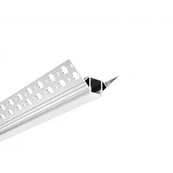 SYNERGY21 Perfil en U para LED 200cm ALU070-R Perfil Esquinero para Pladur