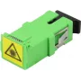 Synergy 21 Acoplador de fibra óptica SC/APC, monomodo, simplex, férula cerámica, PVC, sin brida, con obturador de protección láser (S215677)