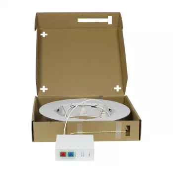 Synergy 21 caja compacta FTTH, premontada, 2xSC/APC -> extremo abierto, 40m, 9/125µm, G.657.A2, 2 fibras, DE=2,2mm
