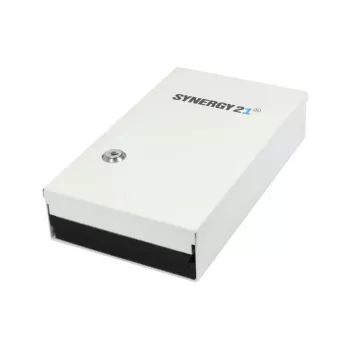 SYNERGY21 Distribuidor de pared de fibra óptica Mini (montaje en superficie), para LC/SC, An150/Al265/Pr55mm, sin acopladores/cassette de empalme, Blanco